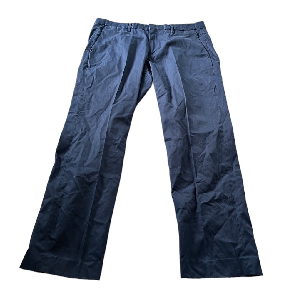 Bonobos Mens Navy Blue Pressed Dress Pants Straight Leg Size 35/30